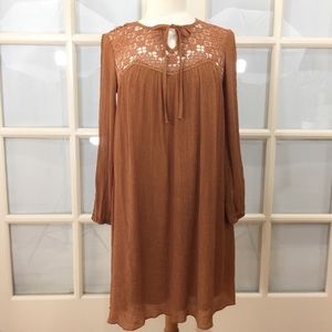 Rust orange boho dress